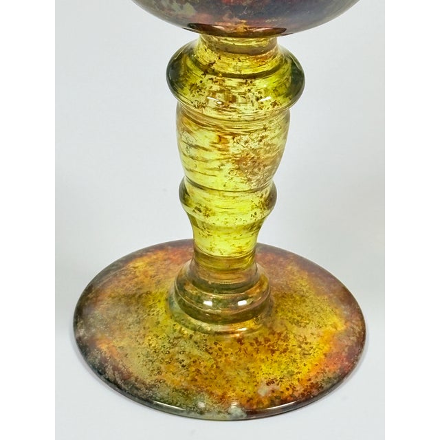1980s Art Glass Goblets - Set of 5 For Sale In Salt Lake City - Image 6 of 8