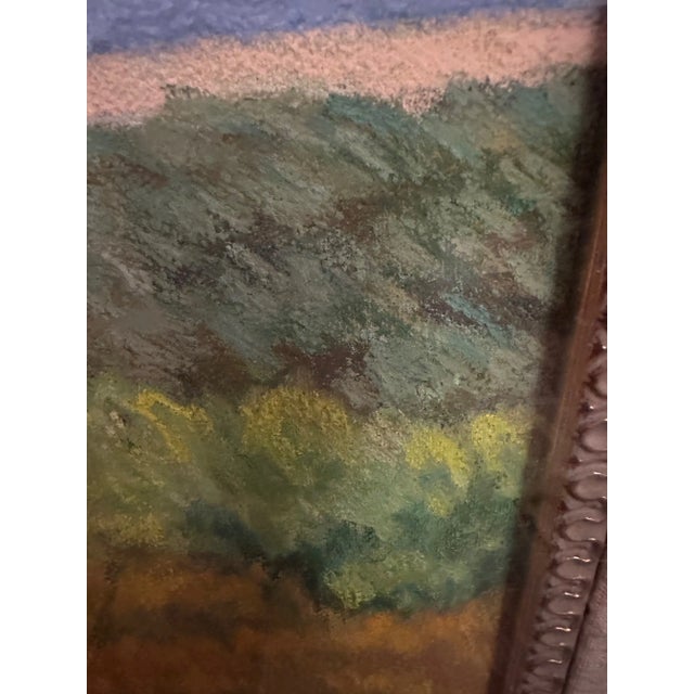 Glistening landscape pastel by listed upstate NY artist Alma Woods Coggins. She was awarded the Elizabeth Morse Genius...