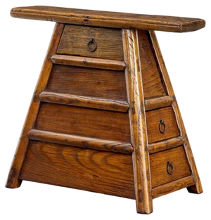 Small 19th Century Eastern Elm Table Top Chest, 1890s
