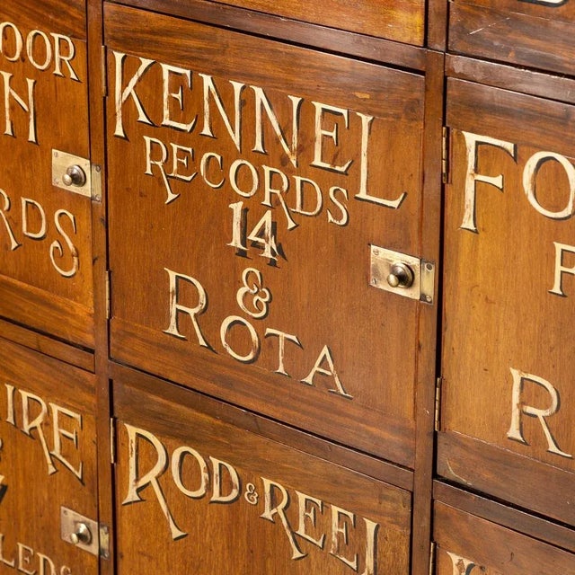 Antique English Estate Office Lockers in Mahogany, 1890 For Sale - Image 10 of 13
