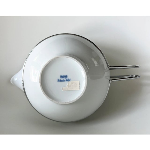 Metal 1990s Vintage Mikaela Dorfel Mono Germany Gemiini Porcelain Tea Pot Set- 5 Pieces For Sale - Image 7 of 8