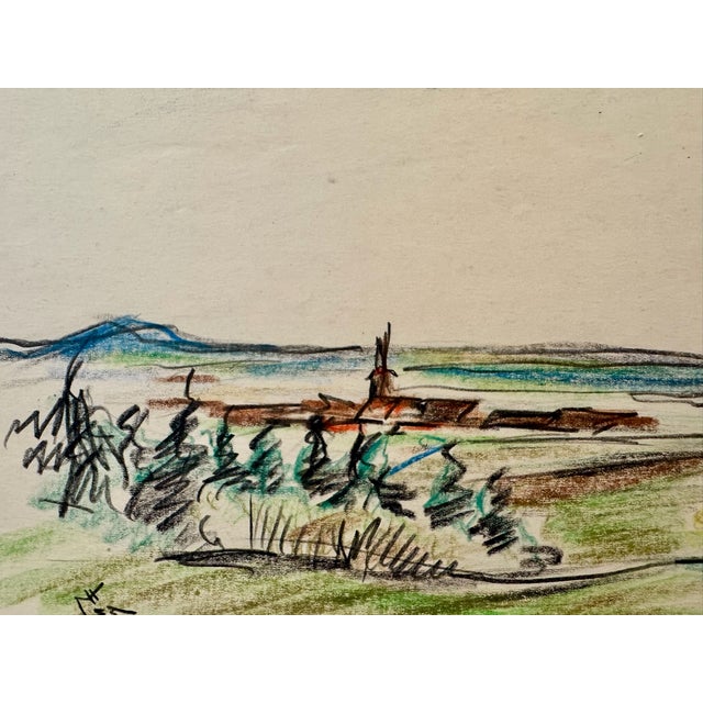 Original watercolor on paper by Henry Emil Salloch, also known as Heinz Emil Salloch, the German-born American artist and...