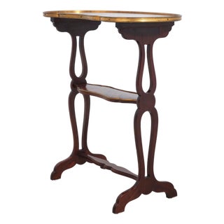Antique 19th Century French Kidney Tiered Occasional Table For Sale