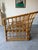 1980s Vintage Ficks Reed Style Bamboo Rattan Sofa With Floral Print Upholstery/ Sold For Sale - Image 5 of 12