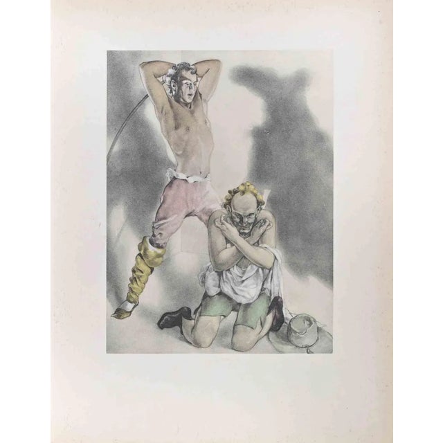 Umberto Brunelleschi, The Murder, Lithograph, 1930s For Sale