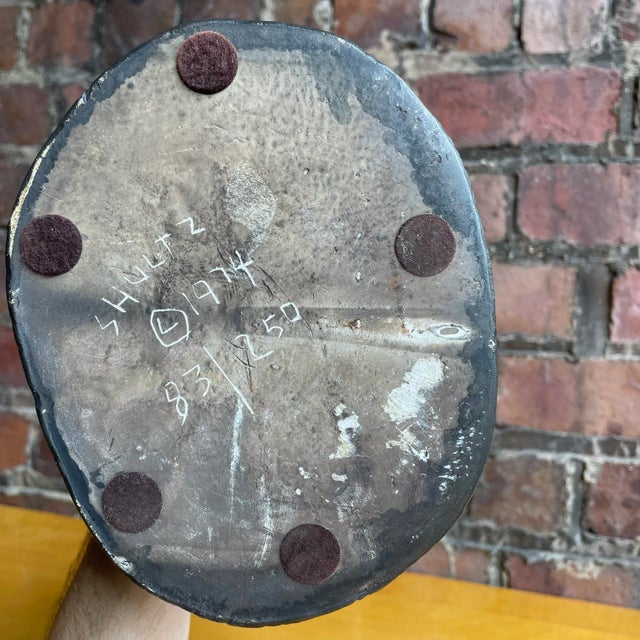 Brutalist Woman Carrying Items Sculpture by Carole Shultz 1974 83/250 For Sale - Image 3 of 9