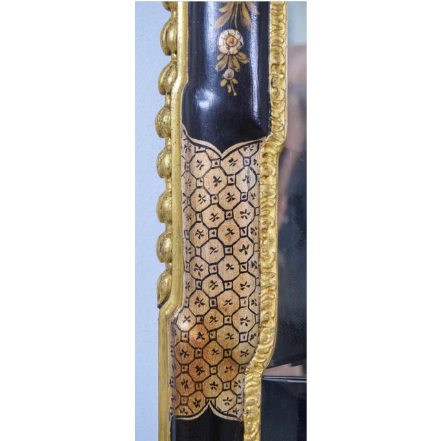 Md-Century Italian English Georgian Style Trumeau Giltwood Chinoiserie Mirror For Sale - Image 4 of 12