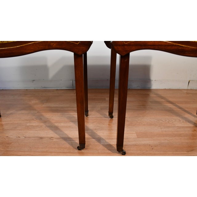 1920 Antique Pair of Columbia Regency Style Mahogany Pembroke Side / End Tables For Sale - Image 10 of 18