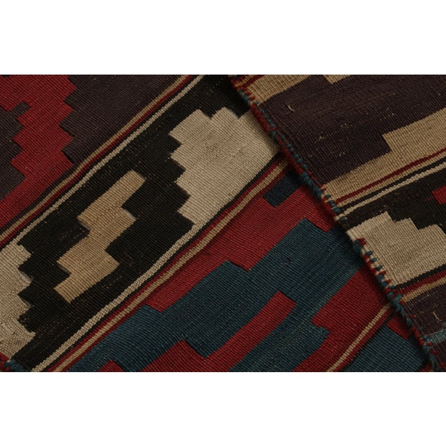 Textile Twin Vintage Persian Kilim Runner Rugs With Geometric Patterns, From Rug & Kilim For Sale - Image 7 of 7