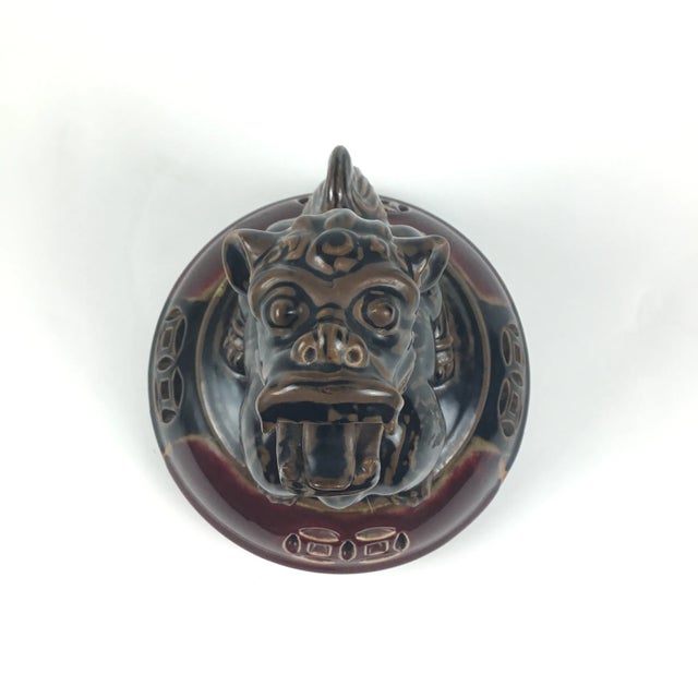 Large Chinese Porcelain Foo Dog Lion Incense Burner For Sale In Portland, ME - Image 6 of 13