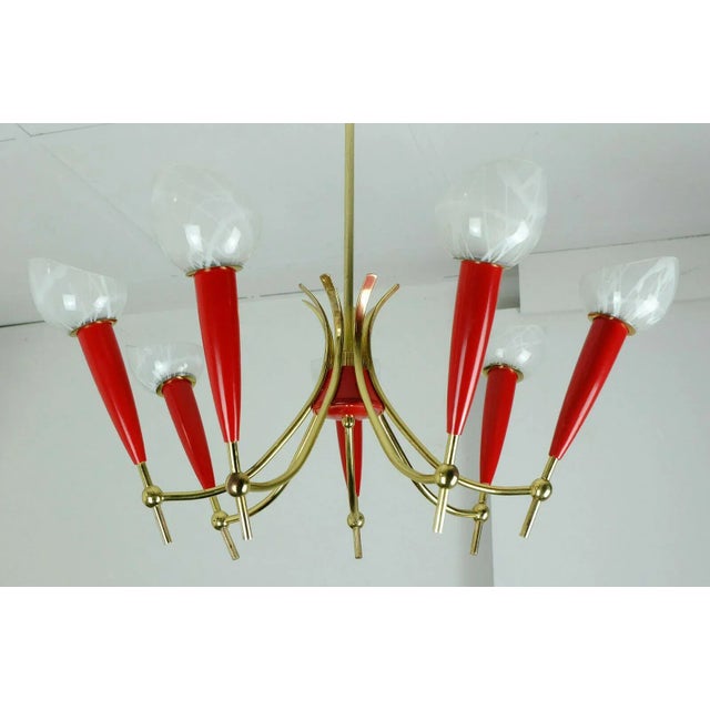 Vintage Sputnik Chandelier, 1950s For Sale - Image 10 of 11