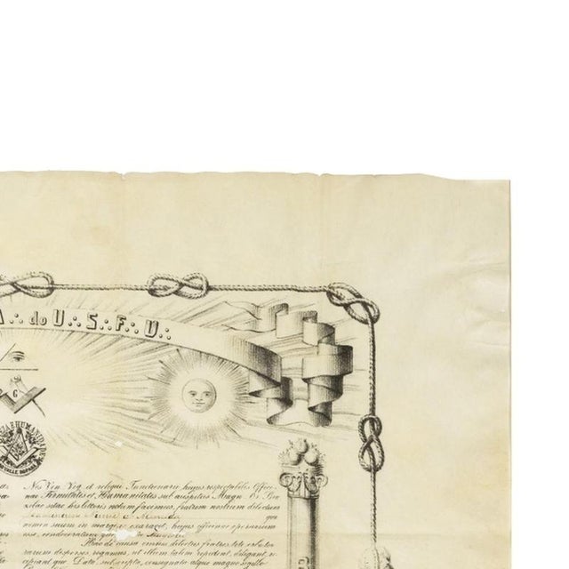 Masonic Document from Grand Orient of Brazil For Sale - Image 4 of 6
