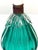 Mid 20th Century Archimede Seguso Murano Ribbed Emerald Green Glass Lamp Applied Crystal Collar For Sale - Image 13 of 16