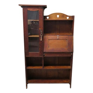Arts and Crafts Golden Oak Bookcase, 1890 For Sale