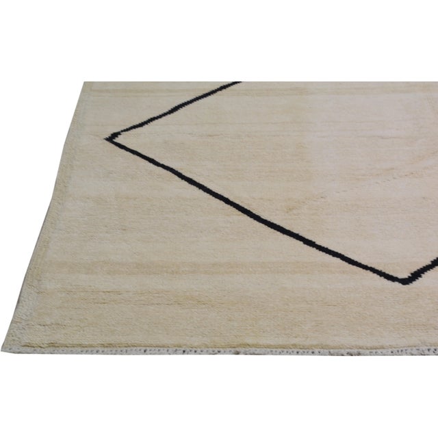 Contemporary Moroccan Hand Knotted Wool Rug,9'3"X12' For Sale In New York - Image 6 of 6