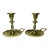 Pair of Vintage Brass Chamberstick Candlestick Holders For Sale
