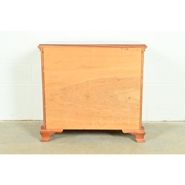 Harden Furniture Georgian Solid Cherry Wood Three-Drawer Block Front Dresser or Chest of Drawers For Sale - Image 14 of 15