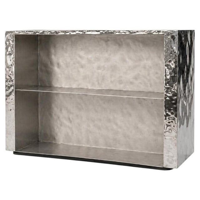 Reception Desk in Textured Stainless Steel by Veliento For Sale - Image 10 of 10