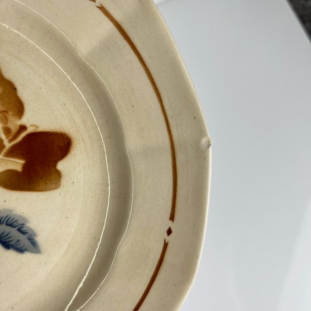 Vintage Dinner Plates with Floral Motif from Sarreguemines, 1920s, Set of 4 For Sale - Image 11 of 14