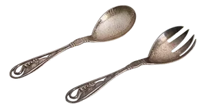 Model 42 Cutlery in Silver, 1930s, Set of 2