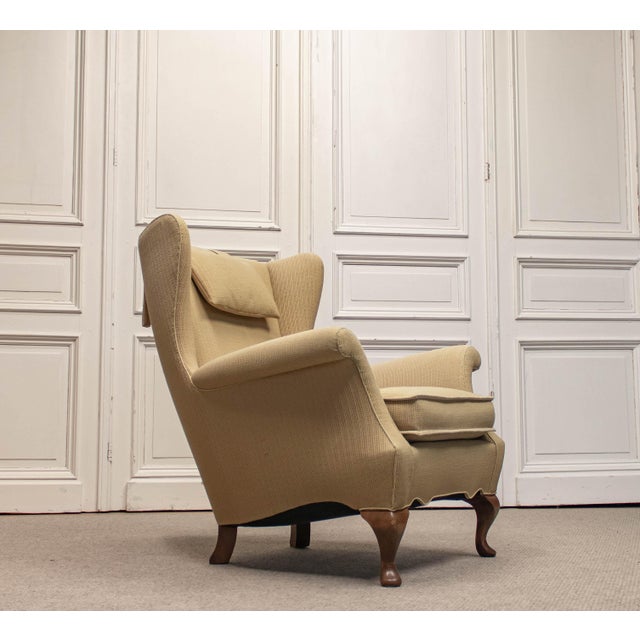 Wingback Lounge Chair by Ernst Kühn for Lysberg Hansen & Therp, Copenhagen, 1930s For Sale - Image 6 of 12
