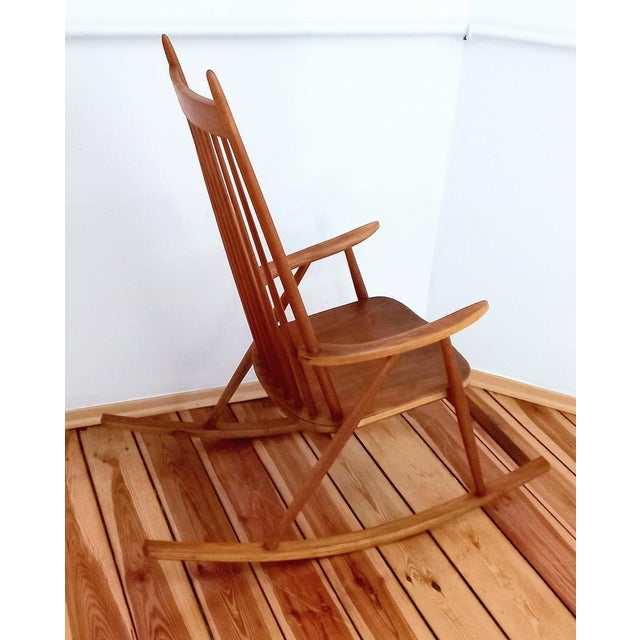 Vintage Rocking Chair from Drevopodnik Holesov, Czechoslovakia, 1960s For Sale - Image 4 of 14
