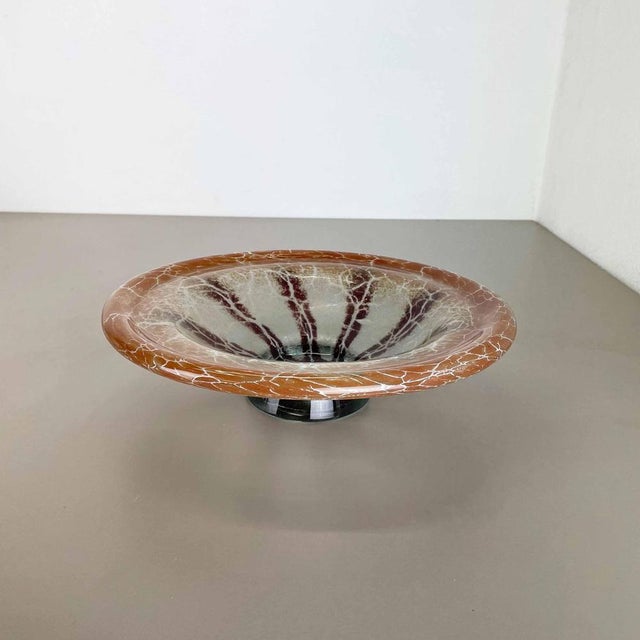 1930s Art Deco Baushaus German Glass Bowl by Karl Wiedmann for WMF Ikora, 1930s For Sale - Image 5 of 18