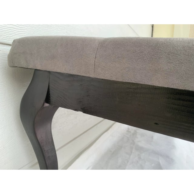 Upholstered Ottoman in Beech For Sale - Image 3 of 9