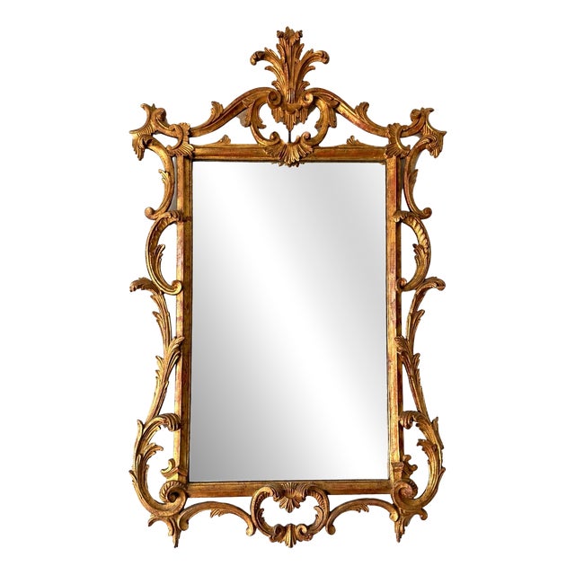Large Antique Rococo Console Mirror, 1700s For Sale