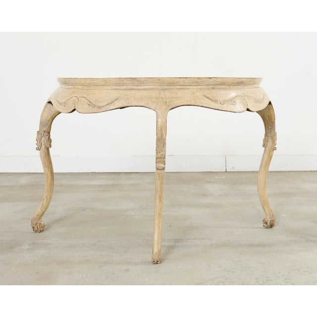 Rococo Style Faux Painted Demilune Console Table For Sale In Sacramento - Image 6 of 18