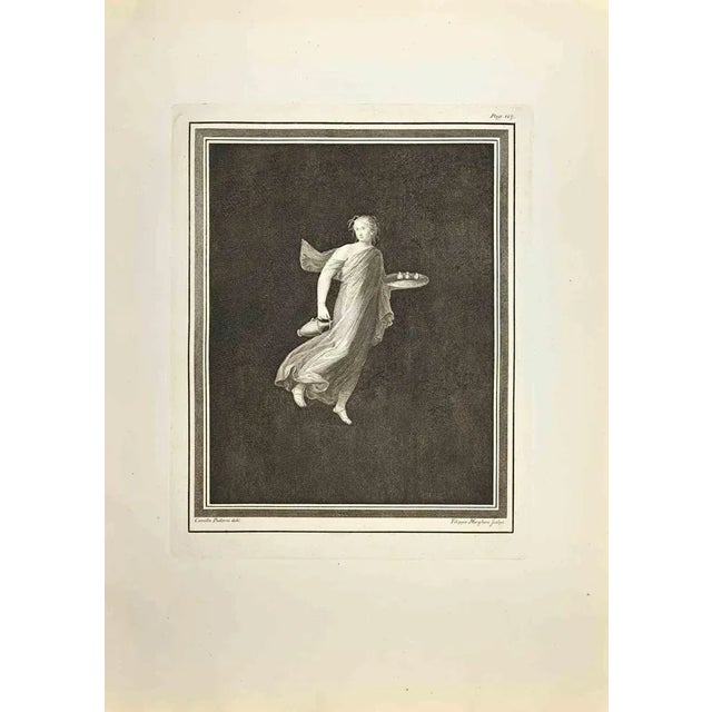 Goddess from "Antiquities of Herculaneum" is an etching on paper realized by Filippo Morghen in the 18th Century. Signed...