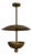 Antique Brass Flush Mount Ceiling Light, Handmade Brass Flower Petal Ceiling Fixture, Art Deco Ceiling Lamp for Bedroom Hallway Dining Room 18x30 For Sale