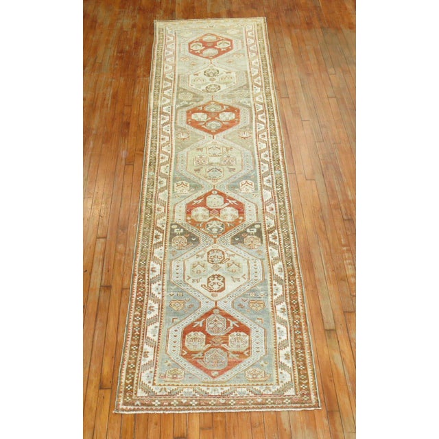 Earth Tone Malayer Antique Persian Runner For Sale - Image 10 of 18
