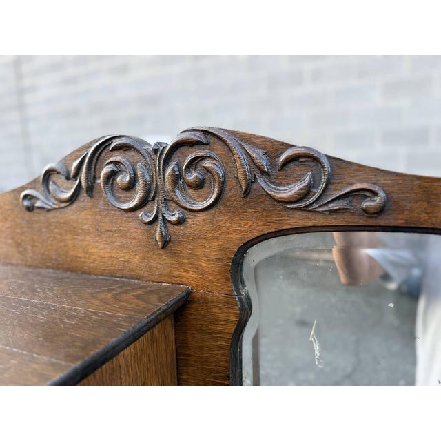 Antique Larkin Style Tiger Oak Side-by-Side Secretary Desk For Sale - Image 13 of 18