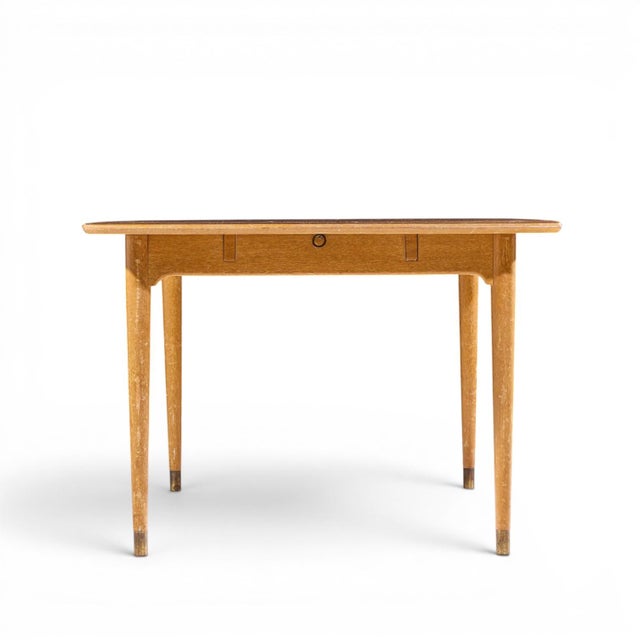 Mid 20th Century John Keal for Brown Saltman Mid Century Bleached Mahogany Dining Table For Sale - Image 5 of 7