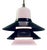 Scandinavian Black Metal and Opaline Glass Pendant Lamp, Denmark, 1970s For Sale
