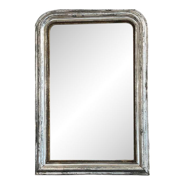 19th Century French Silver Leaf Louis Philippe Mirror For Sale