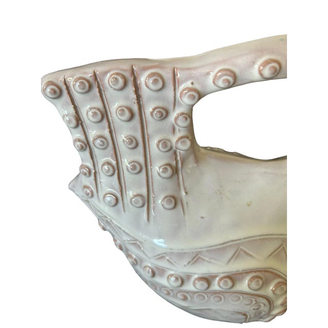 White 1950s Andre Baud Ceramic Bird Sculpture For Sale - Image 8 of 12