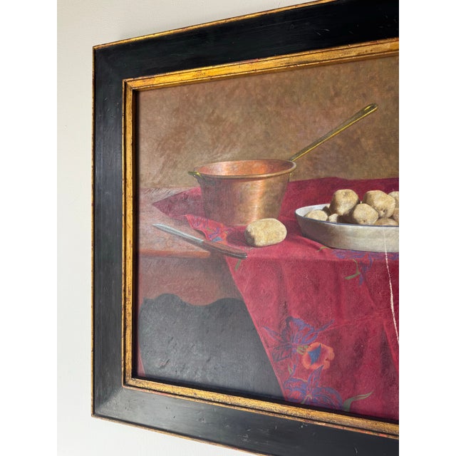 1960s John Bazadona Still Life Oil on Canvas Painting, Signed & Framed For Sale - Image 10 of 12