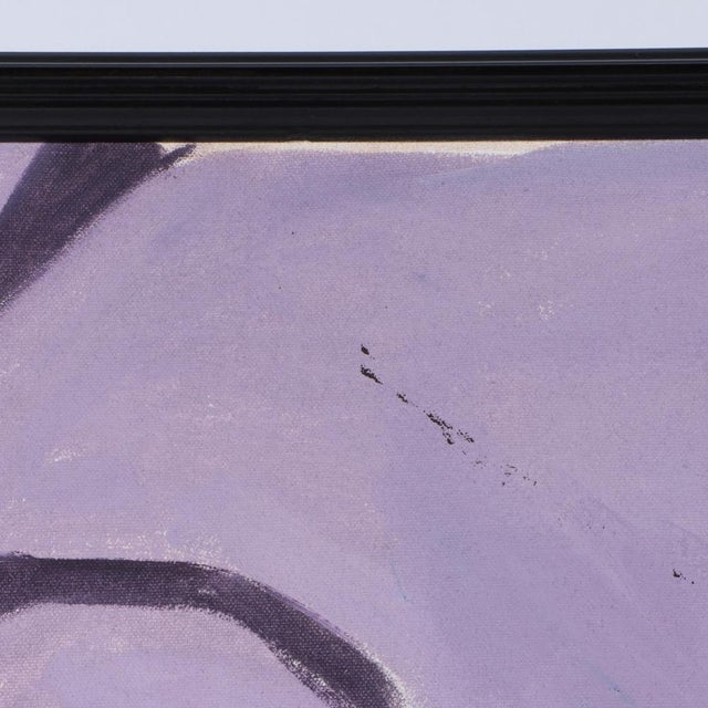 Mae Engron (Indiana, 1933-2007) Large Oil on Canvas of Figure With Musical Instrument For Sale In Greensboro - Image 6 of 7