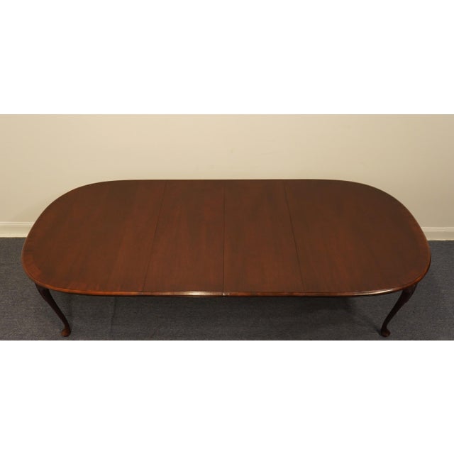 American Drew American Independence Collection Solid Cherry Traditional Style 104" Oval Dining Table 302-56 For Sale - Image 4 of 11