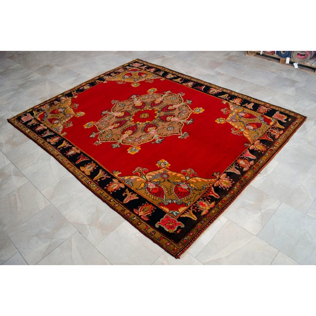 Rare Unused Vintage Authentic Turkish Rug | Handwoven Wool | Rustic Farmhouse Decor For Sale - Image 15 of 18