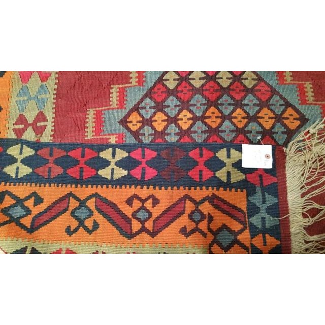Moroccan Vintage Kilim Hand Made Wide Runner Rug - 5′8″ × 11′9″ - Size Cat. 6x9 For Sale - Image 3 of 3