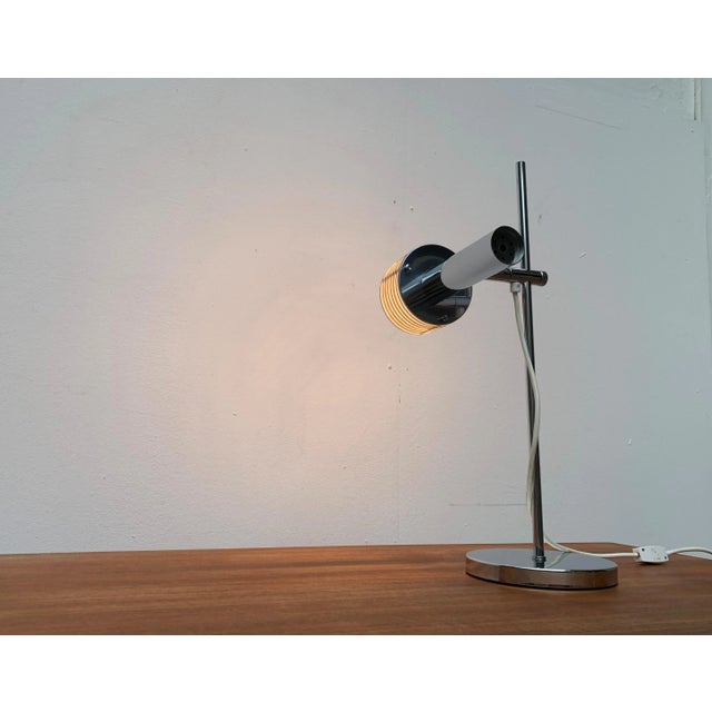 Space Age Chrome Slat Table Lamp For Sale - Image 3 of 18