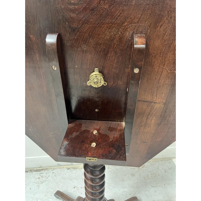 19th Century Napoleon III Tilting Pedestal Table in Mahogany For Sale - Image 6 of 12