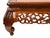 Oriental Brown Stain Flower Carving Rectangular Display Easel Stand For Sale - Image 9 of 12