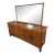 Kent-Coffey “Amerasia” Walnut Triple Dresser With Original Mirror, Mid-Century Modern For Sale