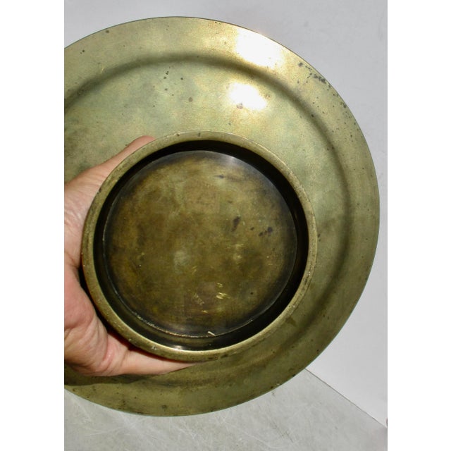 Japanese Antique Mixed Metal Footed Pedistal Plate Meiji Late 19th For Sale - Image 3 of 6