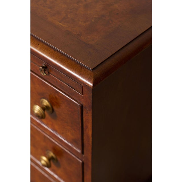 Pair of Georgian Style Burl Bedside Chests For Sale - Image 10 of 13