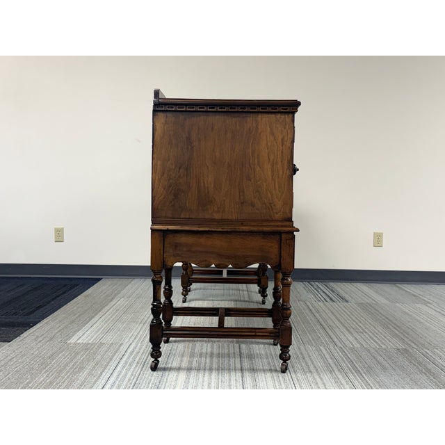 Brown Large Jacobean Style Antique Sideboard / Credenza ~ Great as Tv Stand For Sale - Image 8 of 13